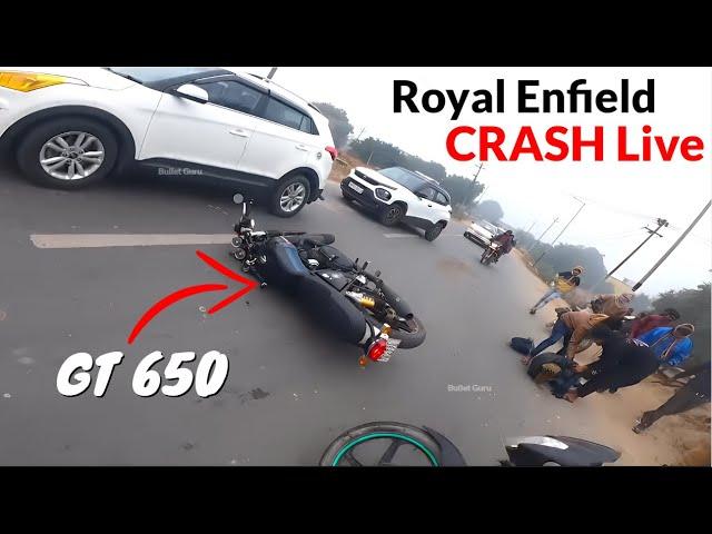 Royal Enfield GT 650 Crash/Accident Live Videos - Whose Mistake?