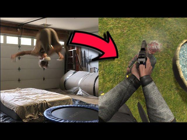 FRONT FLIP TRICK SHOT IN VR #Shorts