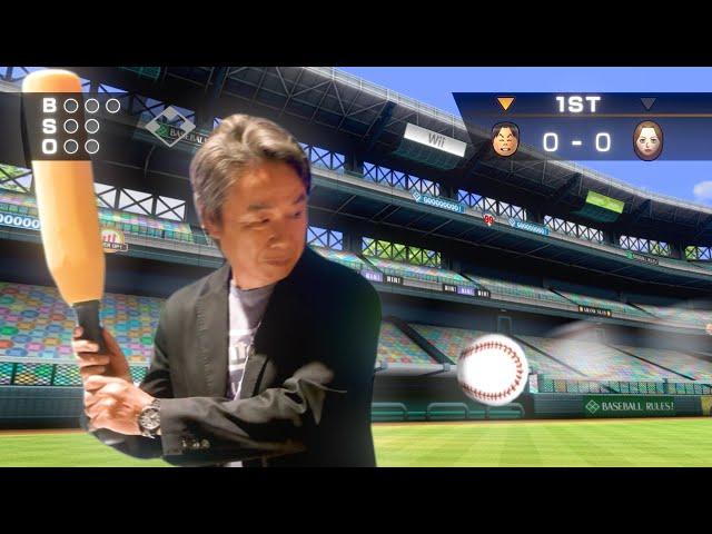 Miyamoto in Wii Sports Baseball
