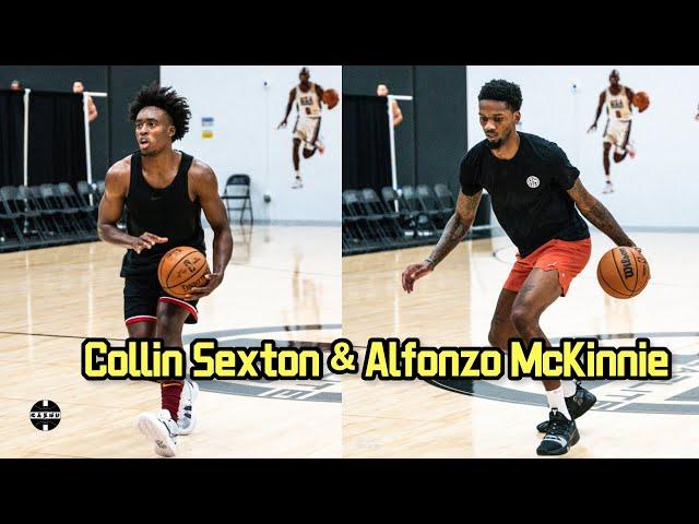 Collin Sexton & Alfonzo McKinnie Off Season Workout | Dribble | Footwork | Creating Space