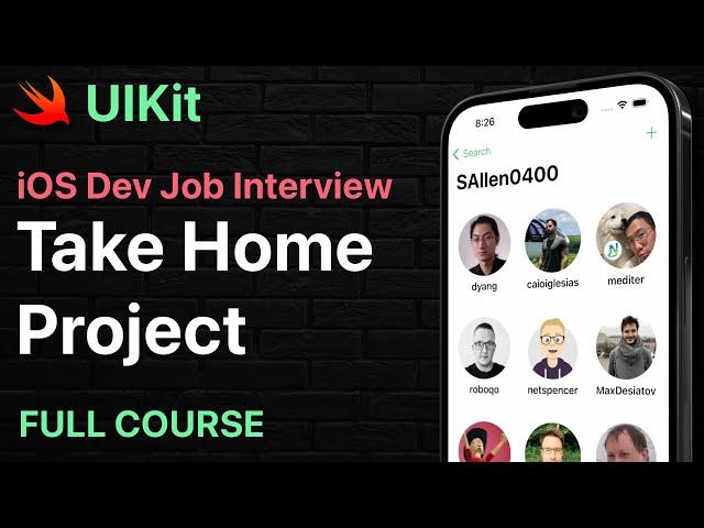 iOS Dev Interview Prep - Take Home Project - UIKit - Programmatic UI - FULL COURSE