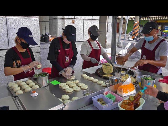 Sold Out In Four Hours! Must-Eat Thai Basil Scallion Pancake/大甲必吃九層塔粉蔥餅-Taiwanese Street Food