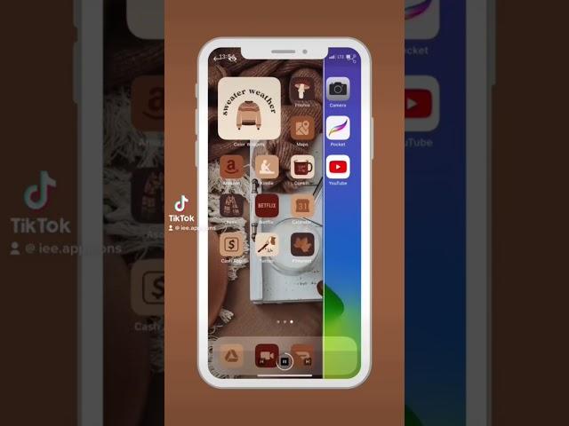 autumn aesthetic homescreen ; beige, brown, burgundy app icons 