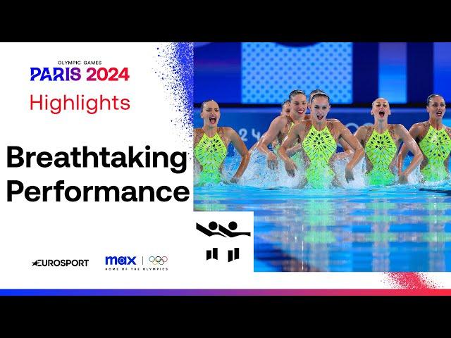 Italy's STUNNING performance in the Artistic Swimming team event  | #Paris2024 #Olympics