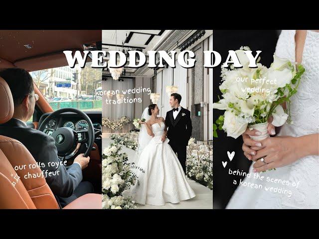 my perfect wedding in Korea  rolls royce chauffeur, signiel wedding bts, traditions and customs