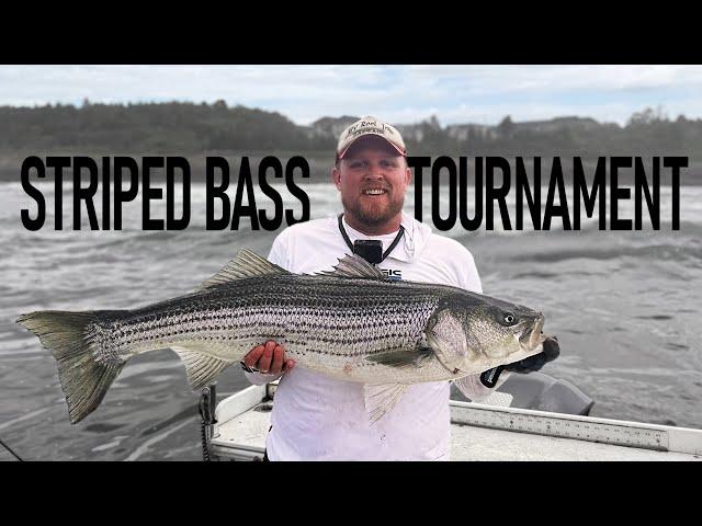 STRIPED BASS TOURNAMENT PT1. Boat Fishing. The Best Day of Striper Fishing I Have Ever Had.