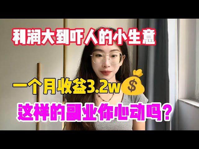 【亲测实战】利润大到吓人的小生意，一个月收益3.2w，这样的副业你不心动吗？#赚钱#抖音#tiktok#商业思维#赚钱思维#赚钱项目#外贸#经验分享#兼职#创业#chatgpt#ai#人工智能#生意