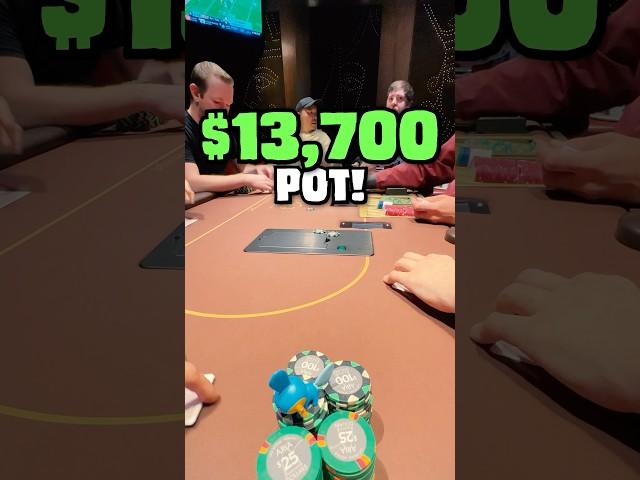 $13,700 POT with POCKET ACES‼️ #poker #shorts