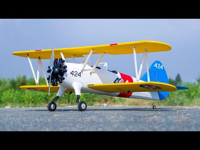 PT-17 Stearman ARF Large Electric Gasoline Power RC Plane Biplane Methanol Aircraft Balsa 1600mm