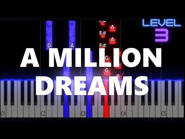 A Million Dreams - The Greatest Showman - INTERMEDIATE Piano Tutorial