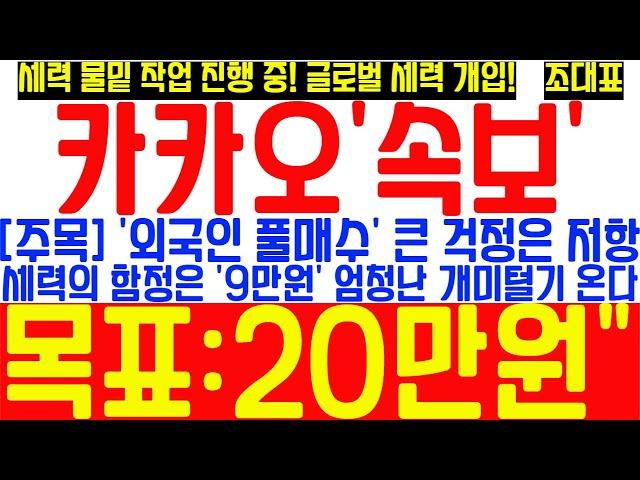 [카카오 주가전망] 세력의 함정은 '9만원' 엄청난 개미털기 터질듯! 2개의 강력한 저항 구간! 이 구간을 이겨낼 비법! 긴급 공개! #카카오 #카카오주가 #카카오주가전망 #ai