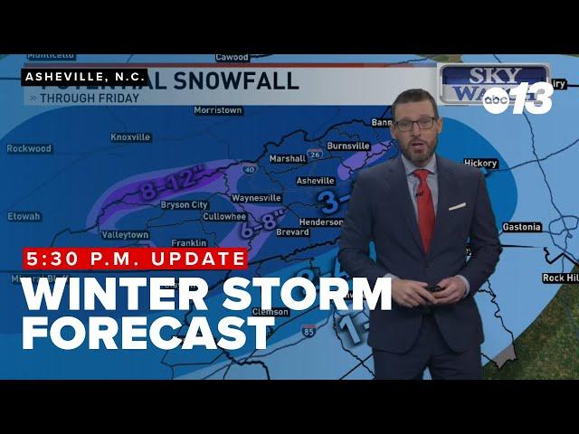 Winter Storm Forecast in WNC: Jan. 9 - 5:30 p.m. update