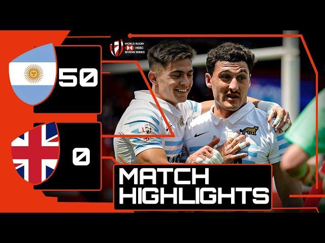 Argentina hit FIFTY in historic performance | Argentina v Great Britain | HSBC France Sevens Rugby