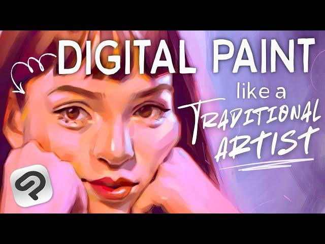 How to Paint a Digital Portrait ~ for traditional artists!