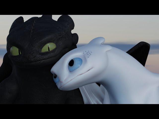 Light Fury needs more attention - HTTYD 3D ANIMATION