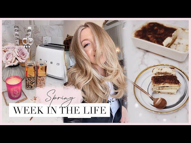 WEEK IN THE LIFE | kitchen haul, cook with me + veggie dinner & tiramisu recipes & new hair! 