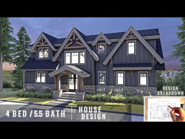 TOUR OF NEW HOME DESIGN IN SMOKY MOUNTAINS (DESIGN BREAKDOWN)