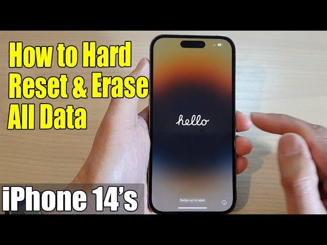 iPhone 14's/14 Pro Max: How to Hard Reset & Erase All Data