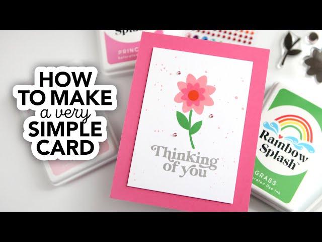 New to cardmaking? Here's how to make a very simple card!