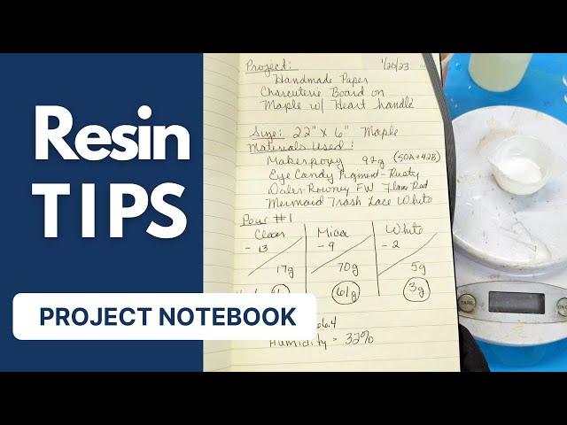 Epoxy Resin Art For Beginners; Resin Tips Project Notebook #resinforbeginners