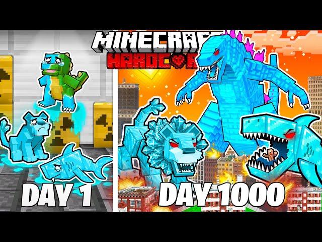 I Survived 1000 Days As DIAMOND MONSTERS in HARDCORE Minecraft! (Full Story)