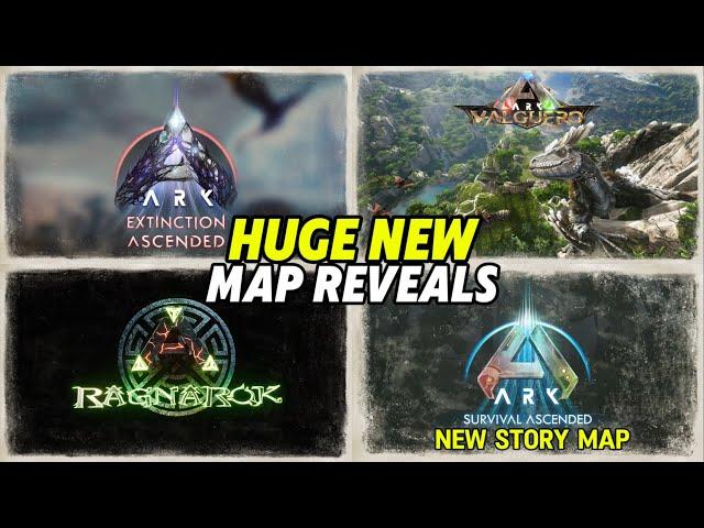 4 New Ark Map Reveals, Extinction, Ragnarok, Valguero & New Story Map, Ark Survival Ascended