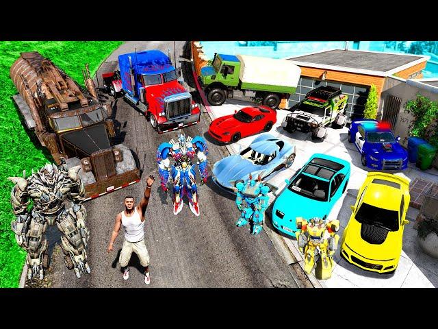 Collecting TRANSFORMERS CARS in GTA 5!