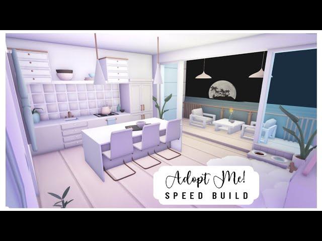 Aesthetic Coastal Tiny Home Speed Build  Adopt Me! Roblox