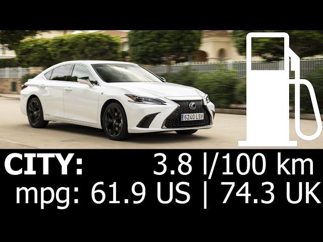 Lexus ES 300h 2024 CITY fuel consumption economy real test mpg l/100 km urban hybrid hev traffic jam