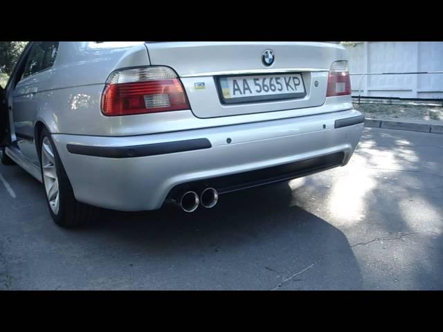 Прямоточный глушитель Vitol НГ-0729 BMW e39 (видео_2)