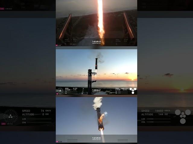 SpaceX Booster Catch - Multiple Angles #spaceX #starship #superheavy