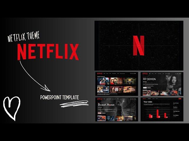 Netflix Theme-Inspired Editable PowerPoint Template | Free Download ⬇️