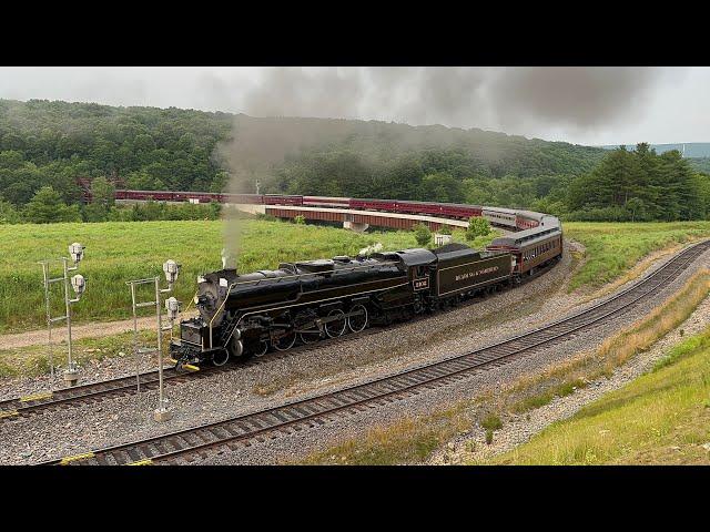 Reading & Northern T-1 2102 Steam Train Pulling HARD Through Jim Thorpe Junction (6/22/24)