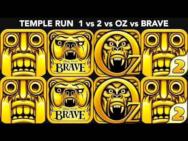 Temple Run VS Temple Run 2 VS Temple Run Oz VS Temple Run Brave | All Maps, Multiple Characters