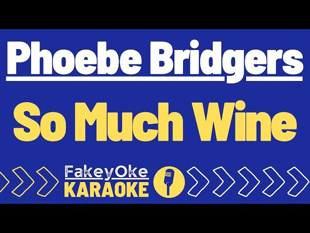 Phoebe Bridgers - So Much Wine [Karaoke]