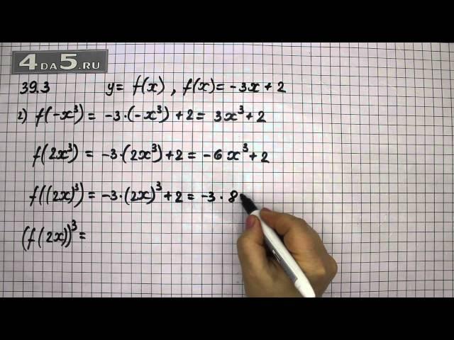 Упражнение 39.3. Вариант Г. Алгебра 7 класс Мордкович А.Г.