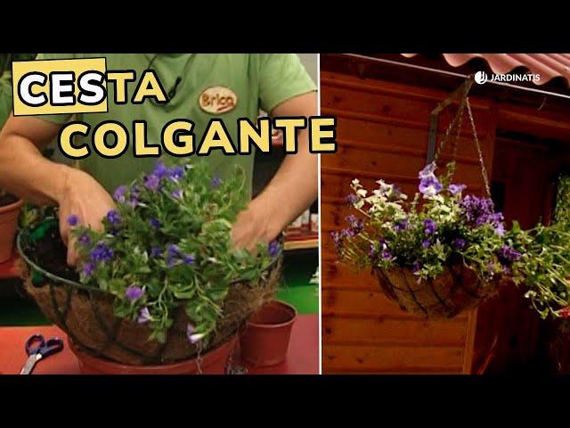 Cesta colgante para plantas: Descubre cómo hacerla paso a paso // Jardinatis