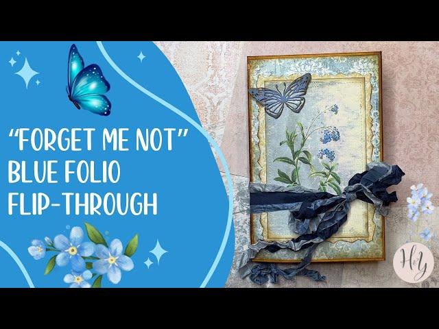 "Forget Me Not" Folio Flip Through | A walk through this lovely blue correspondence style folio.