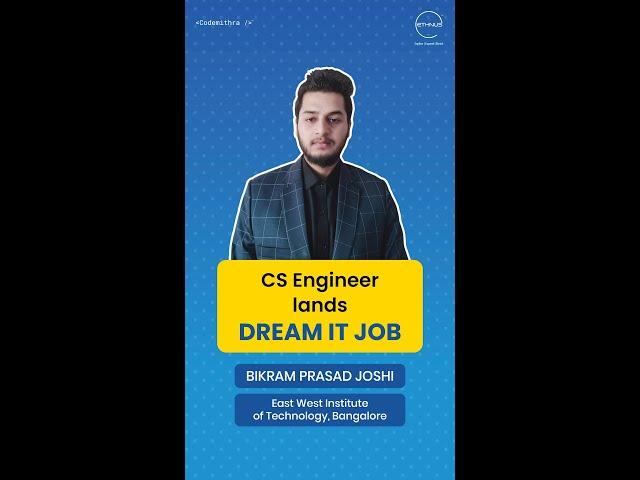 Congratulations to Mr. Bikram Prasad Joshi on his successful placement at GeoPITS!