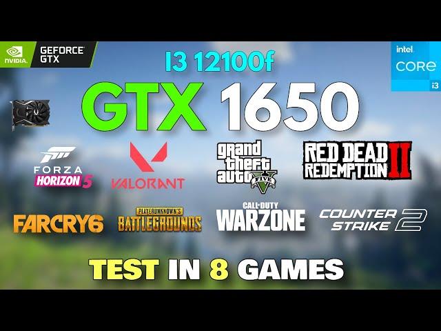 GTX 1650 + i3 12100f Test In 8 Games In 2024!