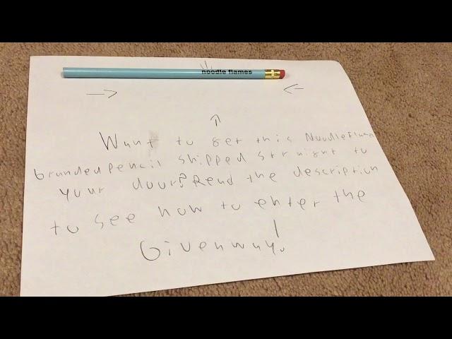 How To Win This Noodle Flames Branded Pencil! Read The Description!