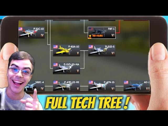 I'm the FIRST to Complete the American Tech Tree Of Aviation in War Thunder Mobile!