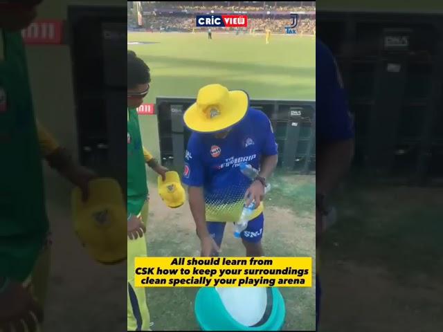 Heartwarming to see CSK cleaning the ground