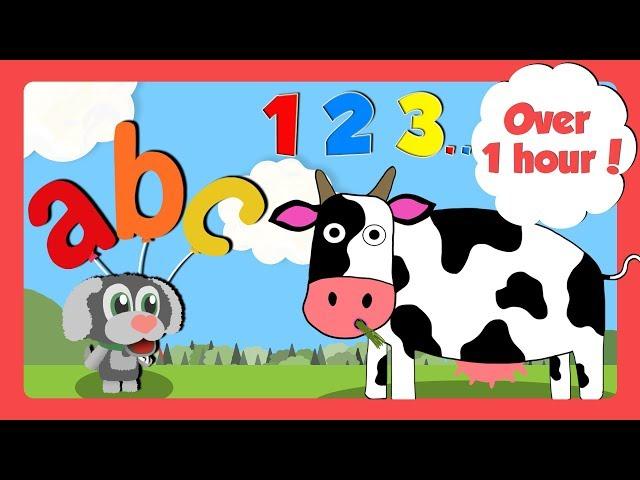 Learning Videos for Toddlers | Counting, ABC & Learn Colours | Learn English For Kids