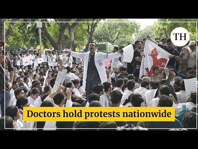 Indian doctors observe a 24 hour strike