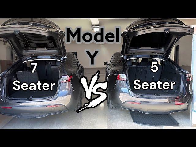 Tesla Model Y 3rd Row Seat Cargo Room And Feature Differences To The 5 Seat | Is It Worth The Cost?