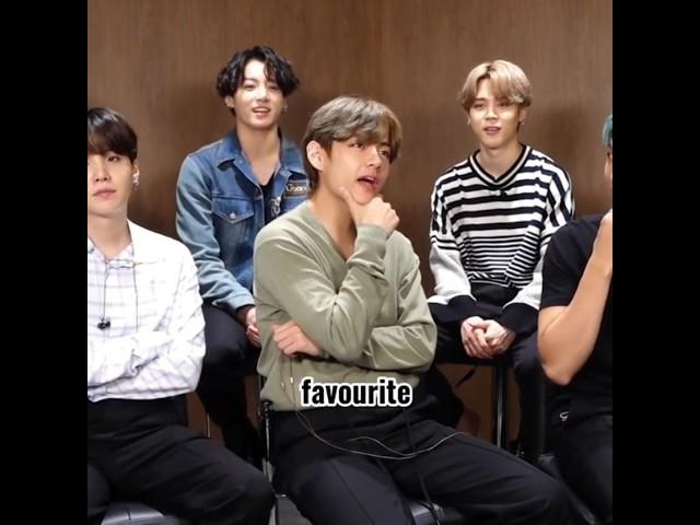 taehyung reveals his favorite animal #bts #btsv #funny #shorts