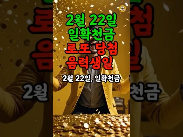 2월 22일, 로또당첨 횡재수 음력생일  재물운, 풍수