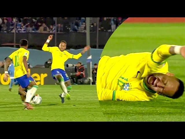 Neymar INJURY vs Uruguay (17/10/2023) HD 1080i