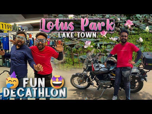 কত পদ্ম 🪷! Bangur Avenue Biodiversity Park | Decathlon New Town | Lotus Park Kolkata Bengali Vlog